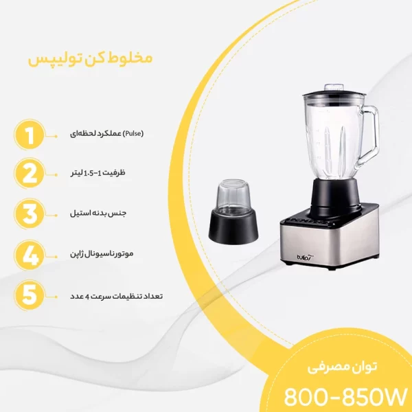 آسیاب و مخلوط کن تولیپس BL-A474 - Image 4