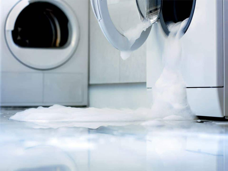 علت خروج کف از ماشین لباسشویی